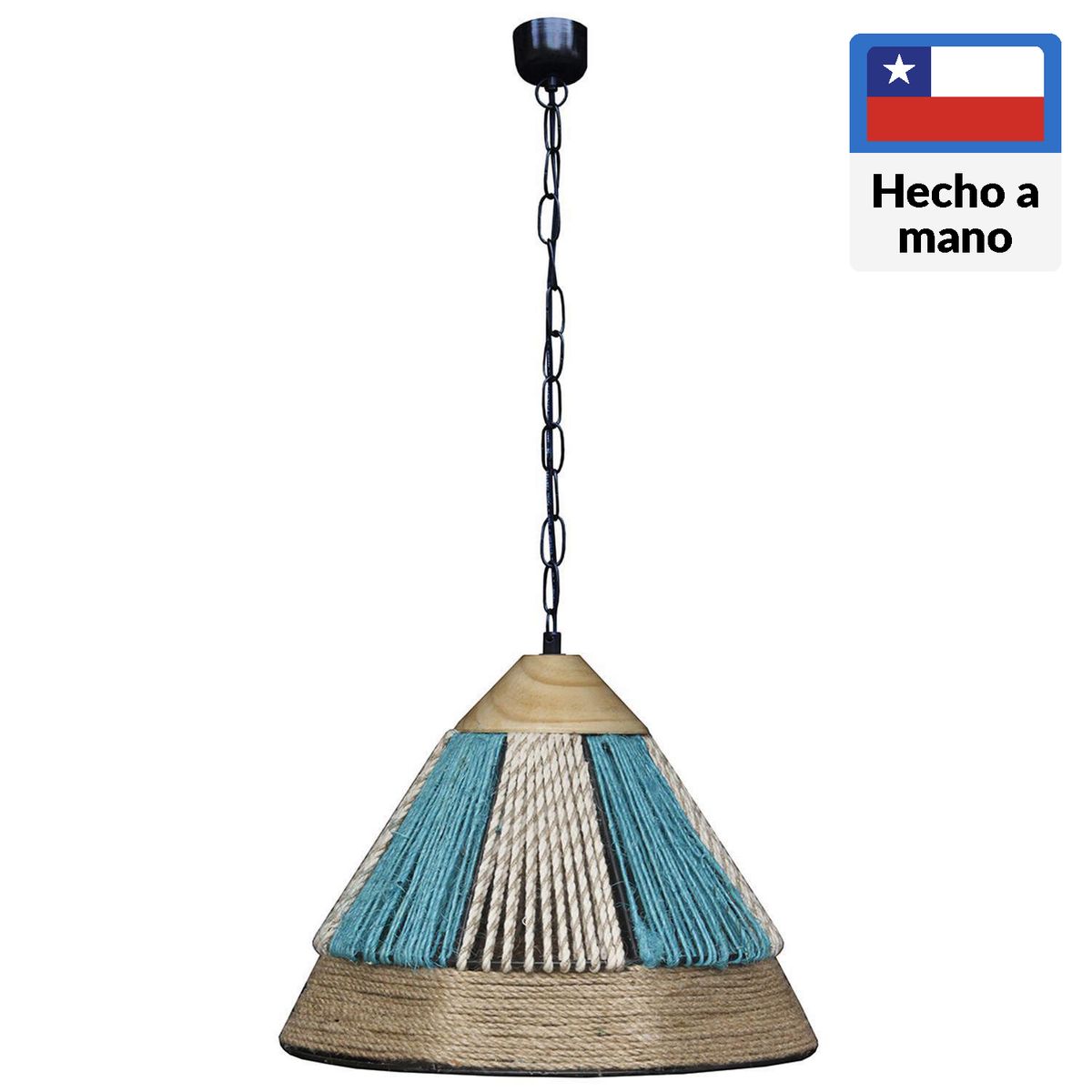 CAROLD STEVENS - Lámpara Colgante Priss Tela Celeste