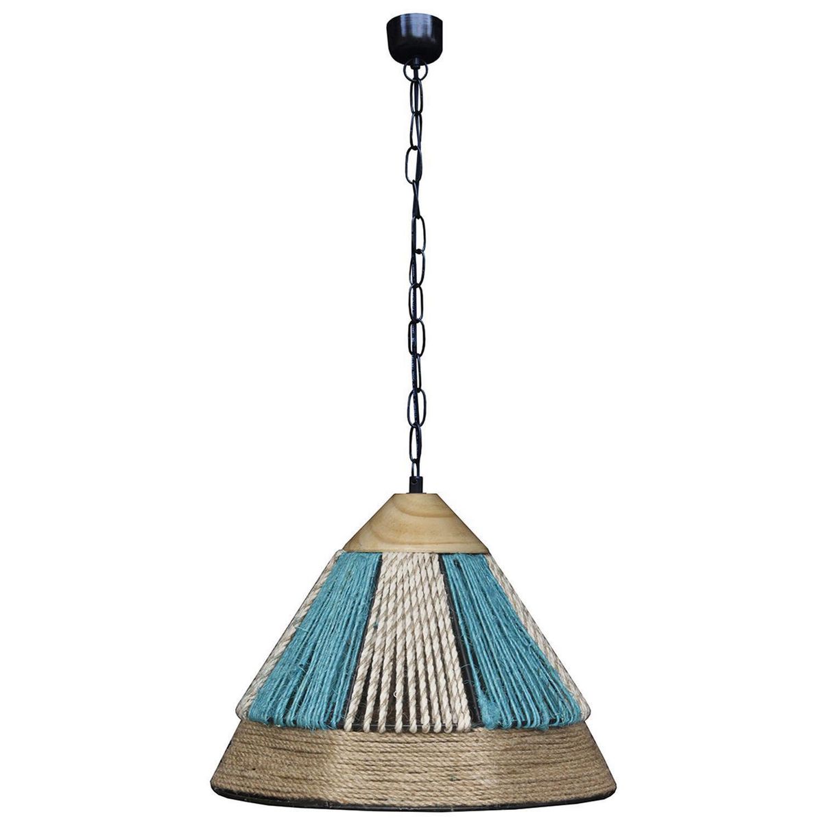 CAROLD STEVENS - Lámpara Colgante Priss Tela Celeste