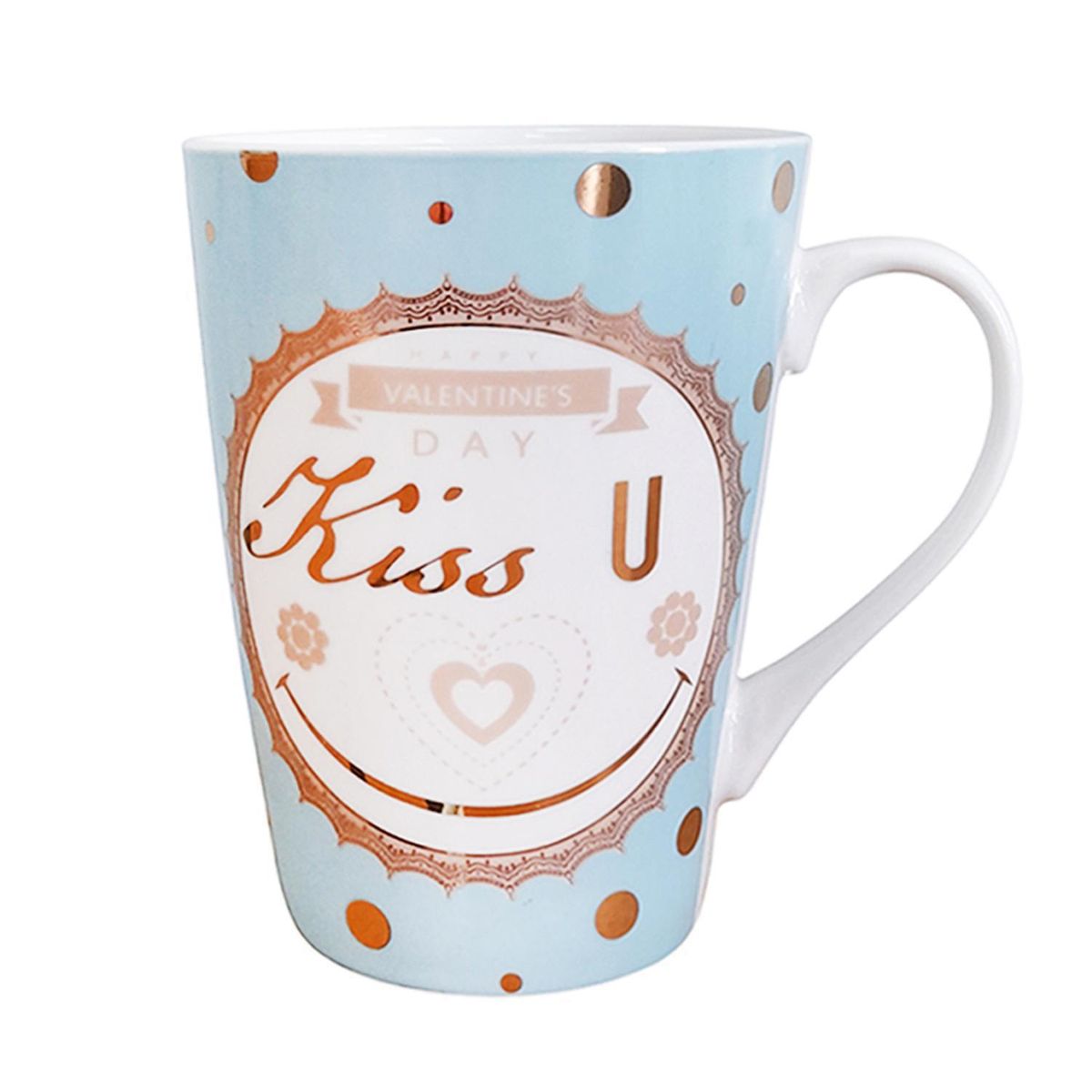 SOHOGAR - Tazón/Mug 400 ml Cerámica Love Azul