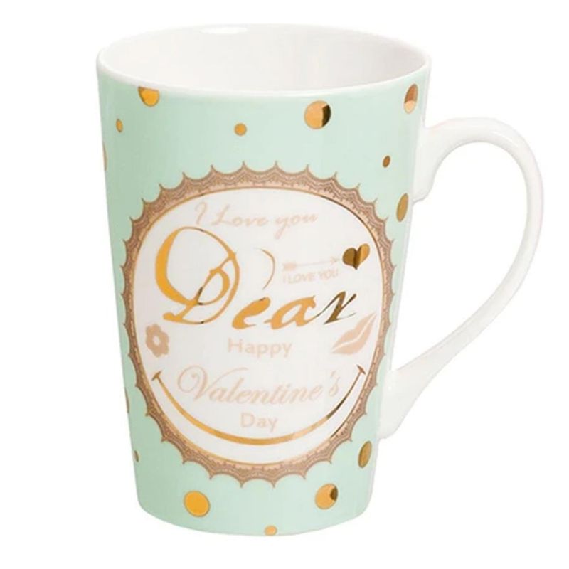 SOHOGAR - Tazón Mug 400 ml Cerámica Love Verde