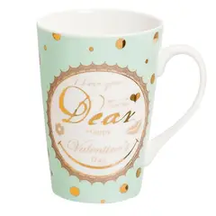 SOHOGAR - Tazón Mug 400 ml Cerámica Love Verde