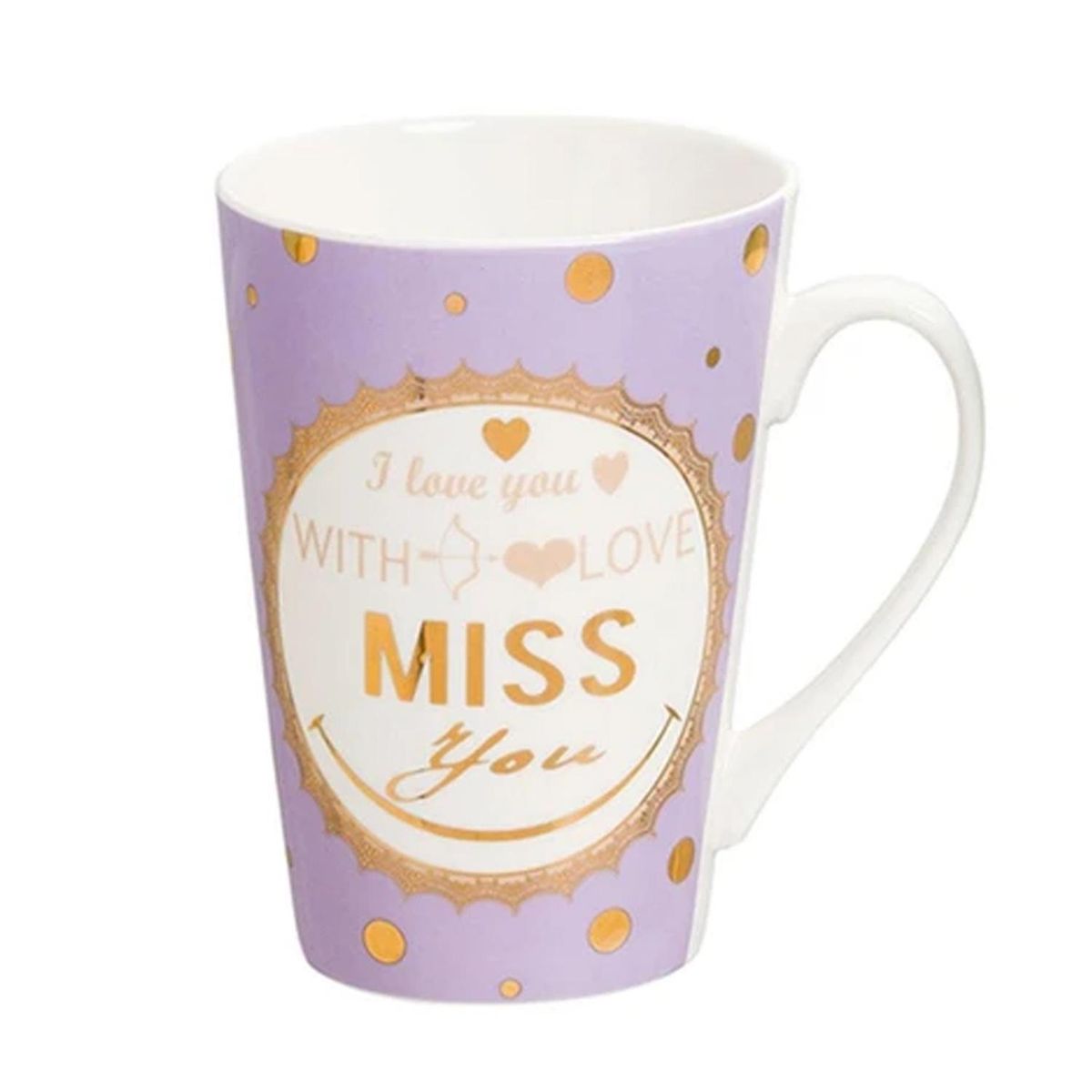 SOHOGAR - Tazón/Mug 400 ml Cerámica Love Burdeo