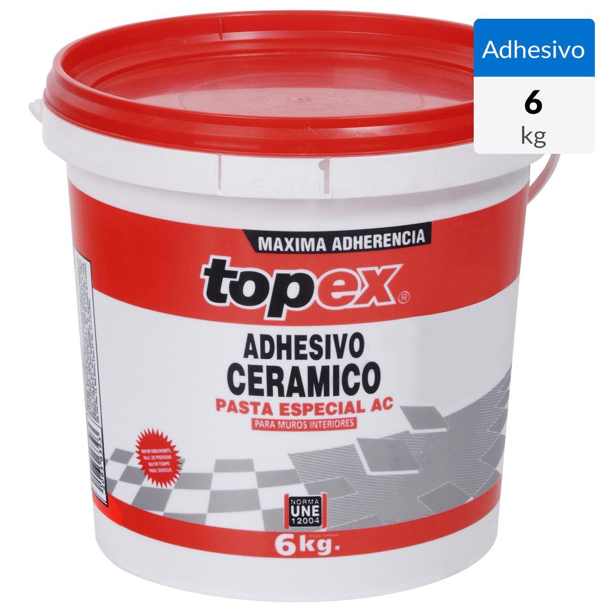 TOPEX - Adhesivo Cerámico Muro Superficie Flexible 6 kg