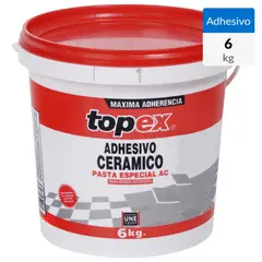 TOPEX - Adhesivo Cerámico Muro Superficie Flexible 6 kg