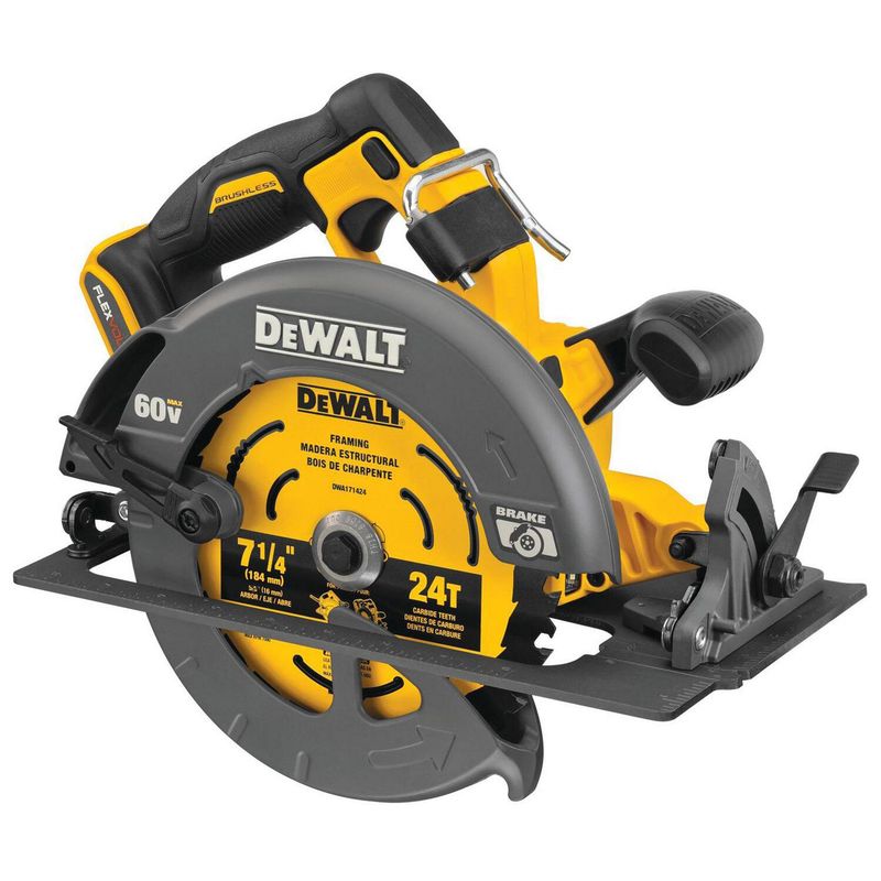 DEWALT - Sierra circular inalámbrica 7 1/4" 60V sin batería