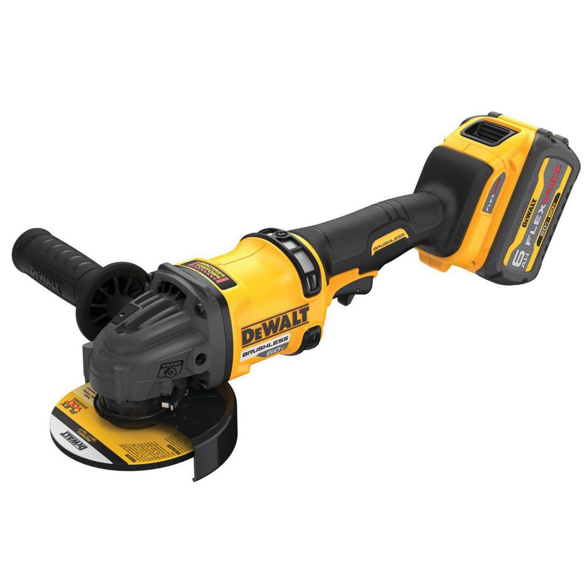 DEWALT - Kit esmeril angular inalámbrico 4,5" 60V + 1 batería