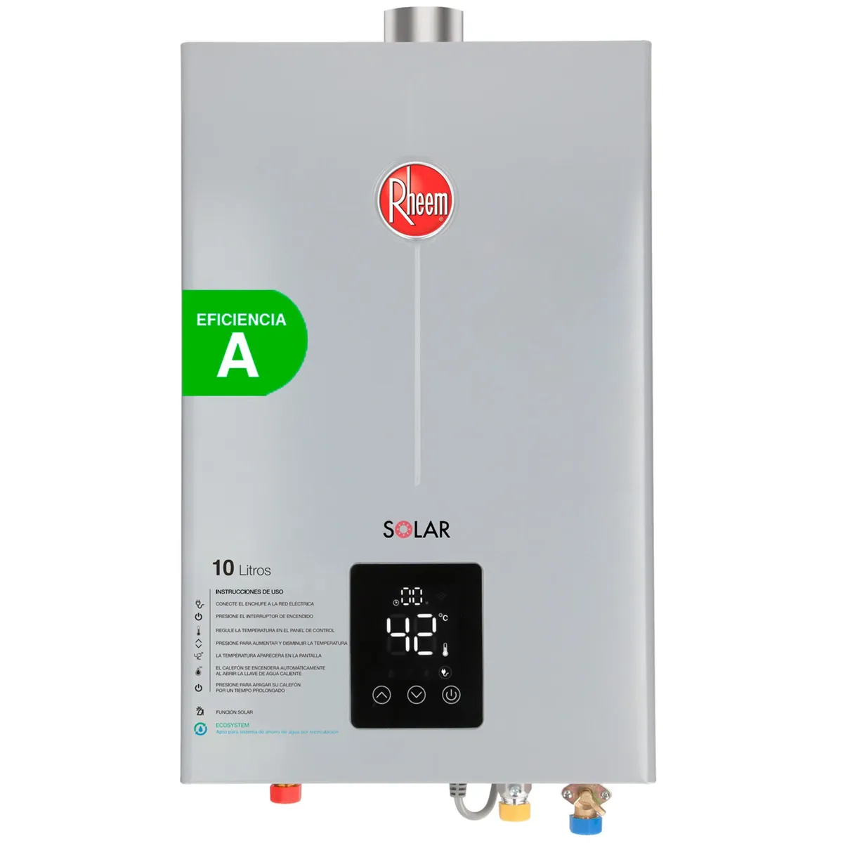 RHEEM - Calefont Gas Licuado 10 Litros Tiro Forzado Ionizado