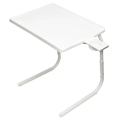 Imagen 2 del producto Mesa Plegable y Ajustable Blanco 57x57x86 cm