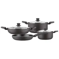 Batería de Cocina 7 Piezas Aluminio Spring Negro