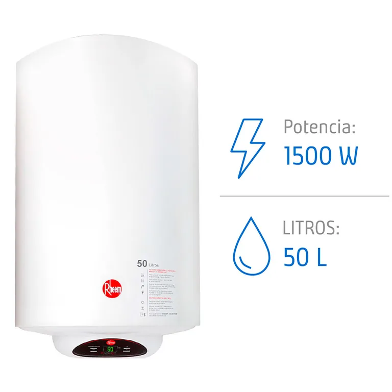 Termo Eléctrico 50 Litros 1.5 kW de Muro