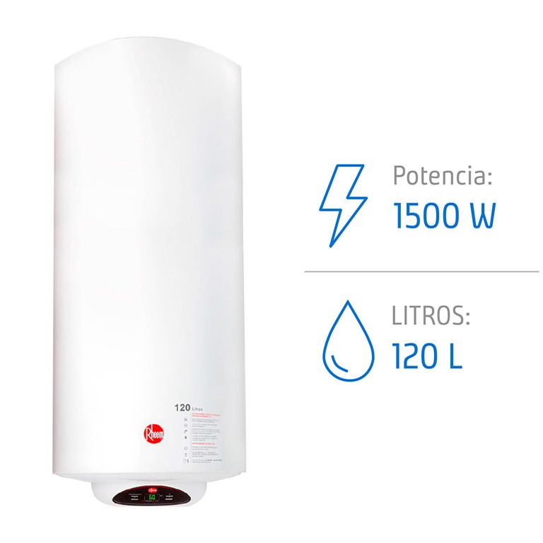Termo Eléctrico 120 Litros 1.5 kW de Muro