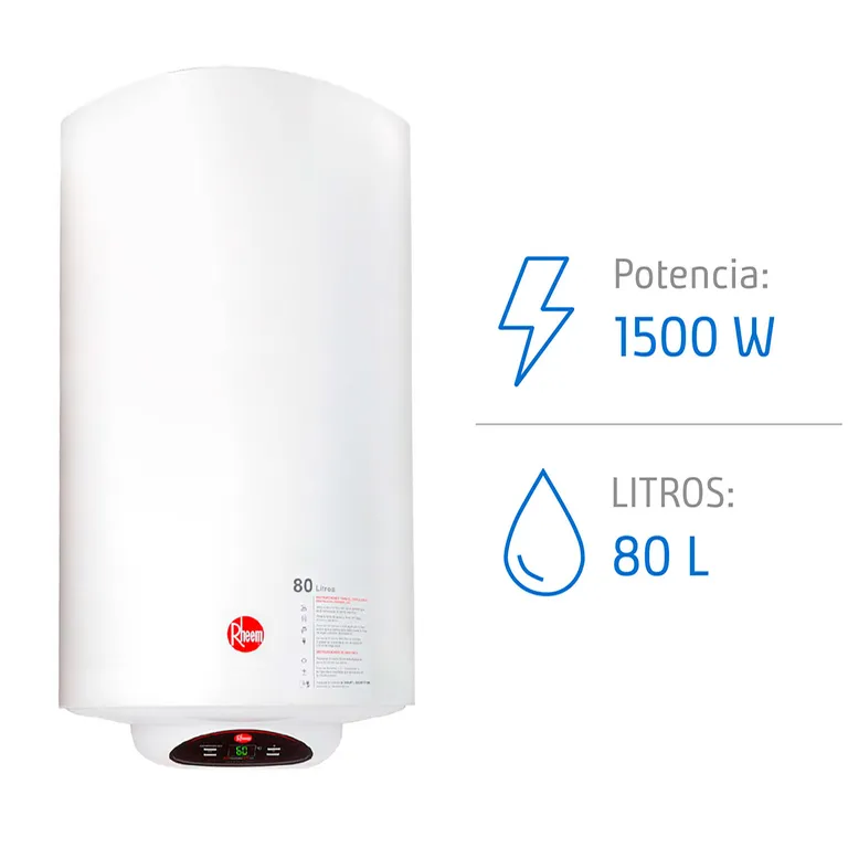 Termo Eléctrico 80 Litros 1.5 kW de Muro