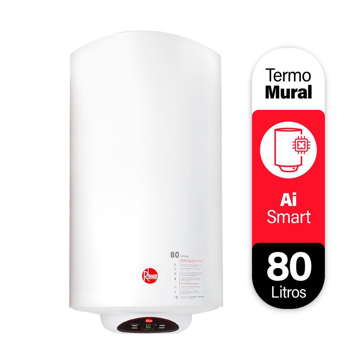RHEEM - Termo Eléctrico 80 Litros 1.5 kW de Muro