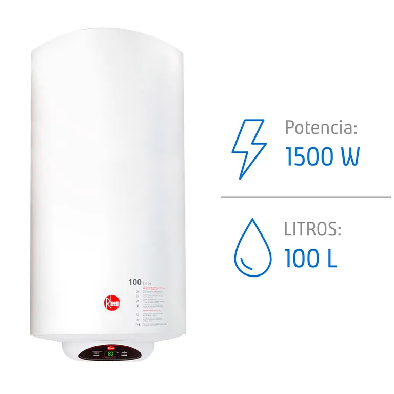 Termo Eléctrico 100 Litros 1.5 kW de Muro