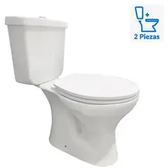 FANALOZA - Sanitario Two piece a Piso 20,5 cm 6 Litros NEW VALENCIA ADVANCE Blanco