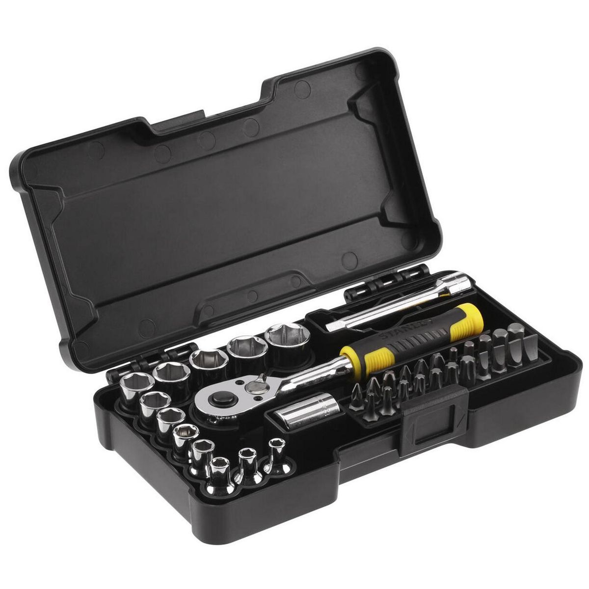 STANLEY - Set mecánico de dados 1/4 " 37 piezas