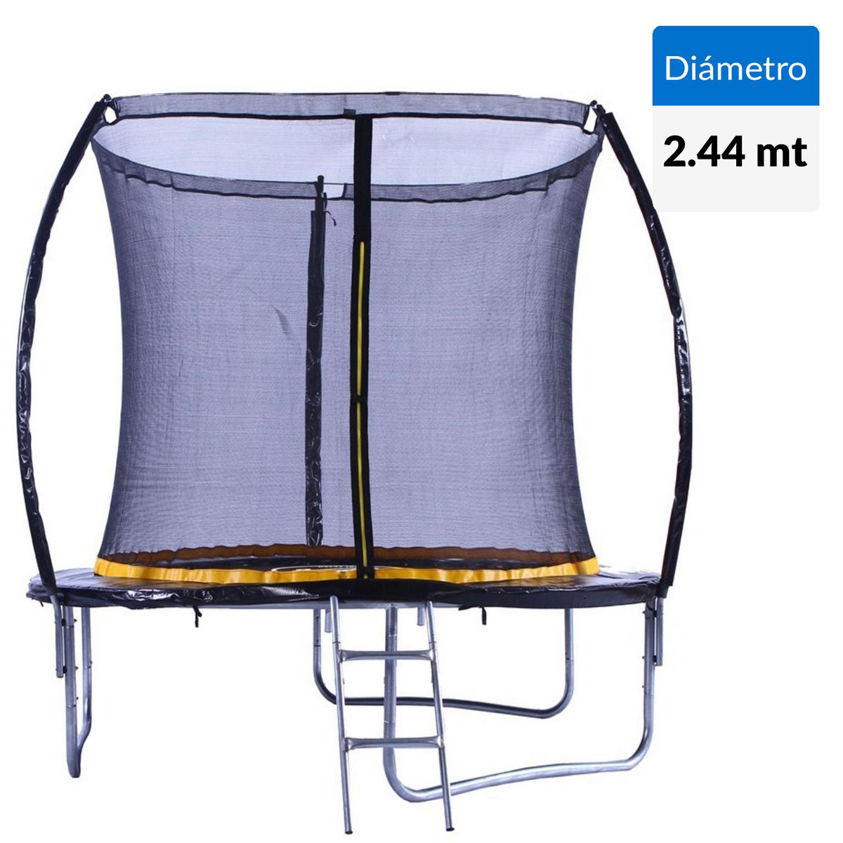 VADELL - Cama Elástica 244x210x244 cm Negro