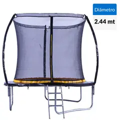 VADELL - Cama Elástica 244x210x244 cm Negro