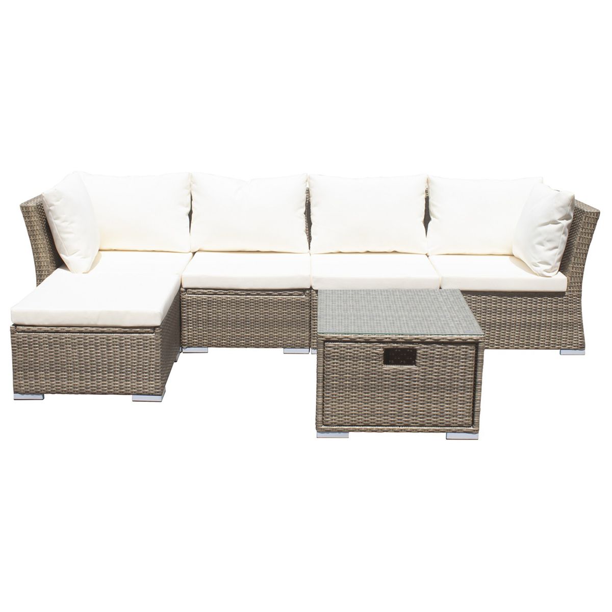 EL BARCO - Juego de Living de Terraza Fresno 4 Personas Caramelo