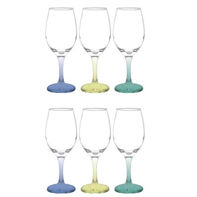 Imagen 2 del producto Set 6 Copas Vino Tinto 177 ml Vidrio Colores