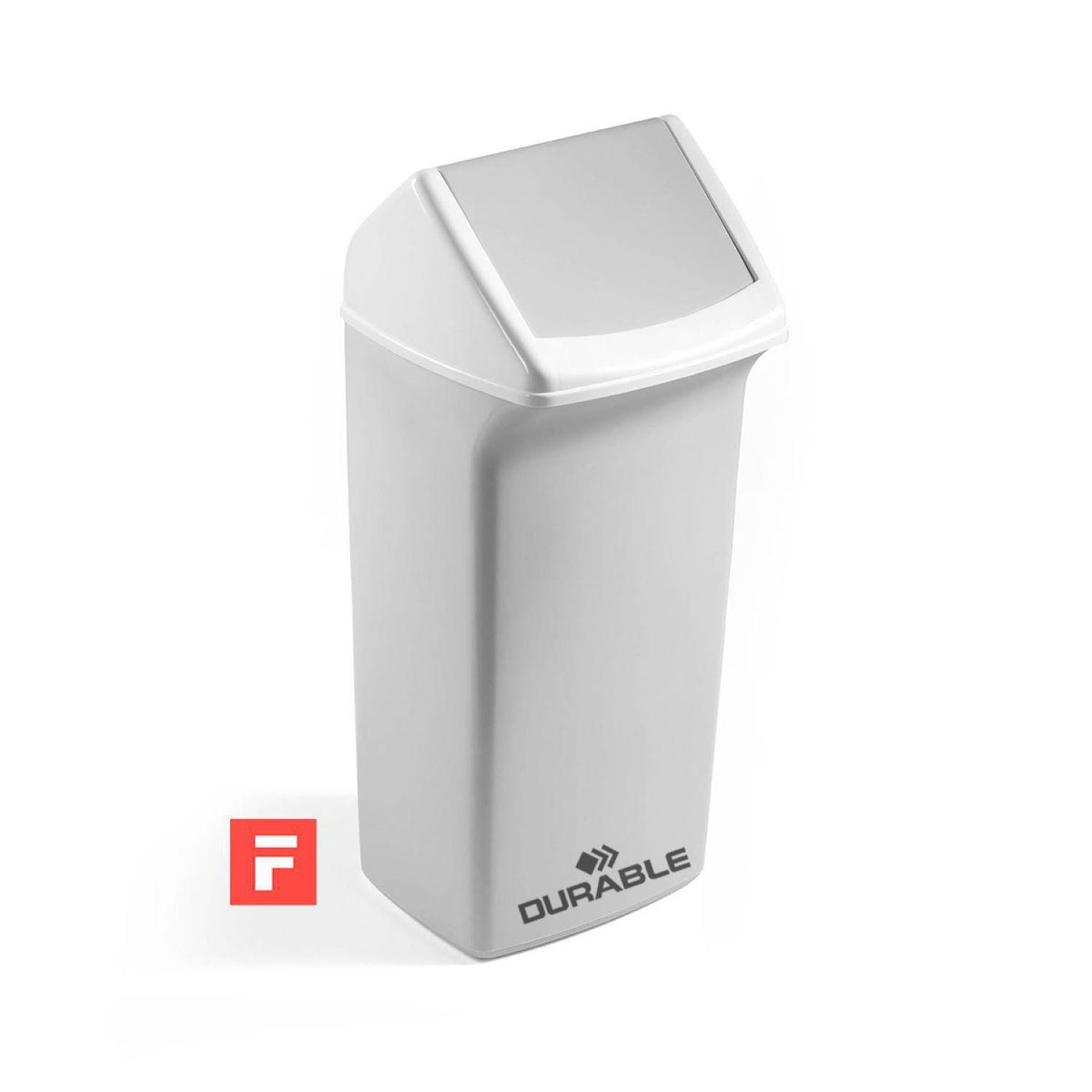 DURABLE - Basurero 40 Litros Plástico Gris