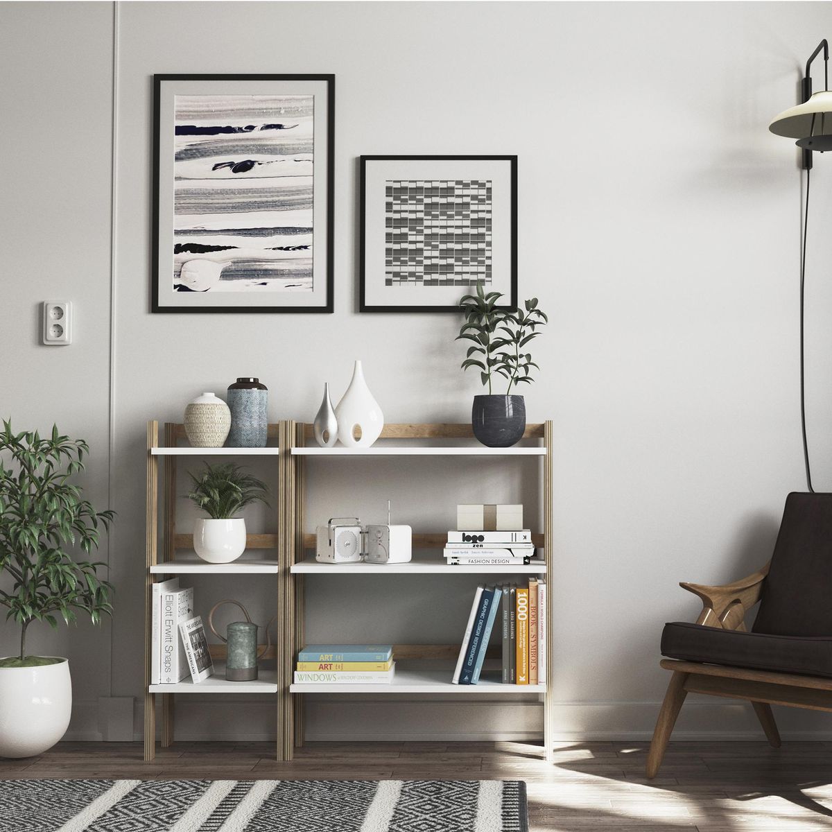 SILCOSIL - Estante Madera 3 Nivel(es) 37.6x92x30 cm Blanco