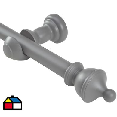 Set madera simple 2.00 mt king gris.