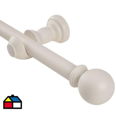 Set madera simple 2.00 mt bola marfil.