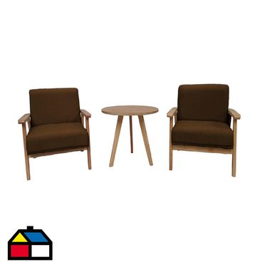 Juego de Balcn de Terraza Nature 2 Personas Caf