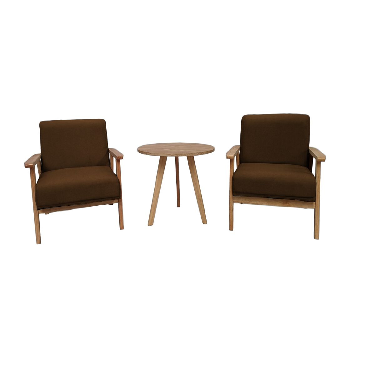 EL BARCO - Juego de Terraza Balcón Nature 2 Personas Café