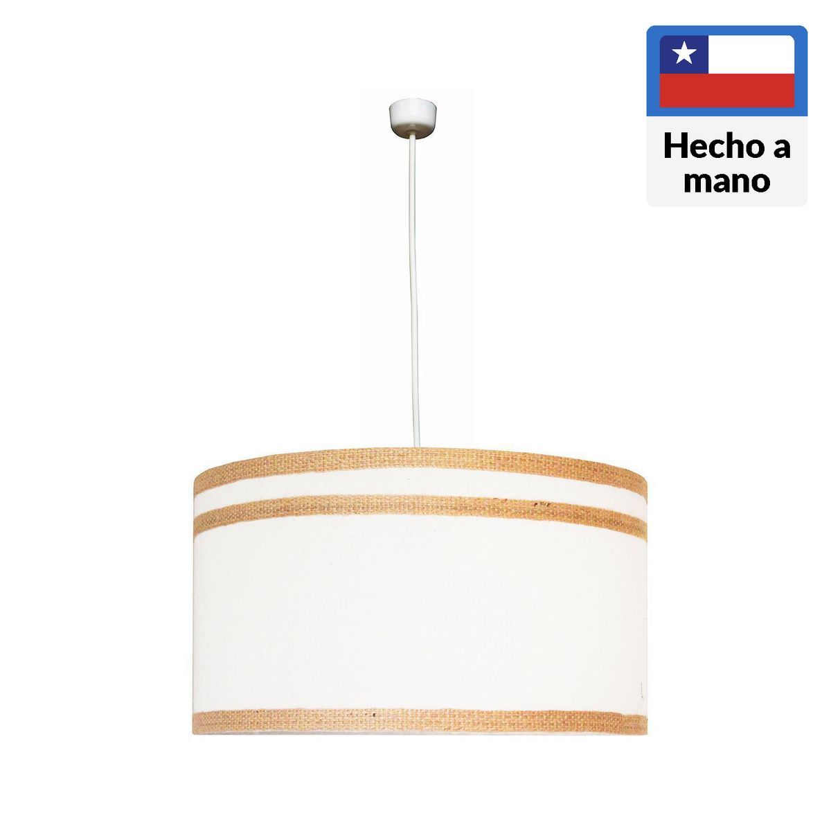 CAROLD STEVENS - Lámpara Colgante Tambor Romano Tela