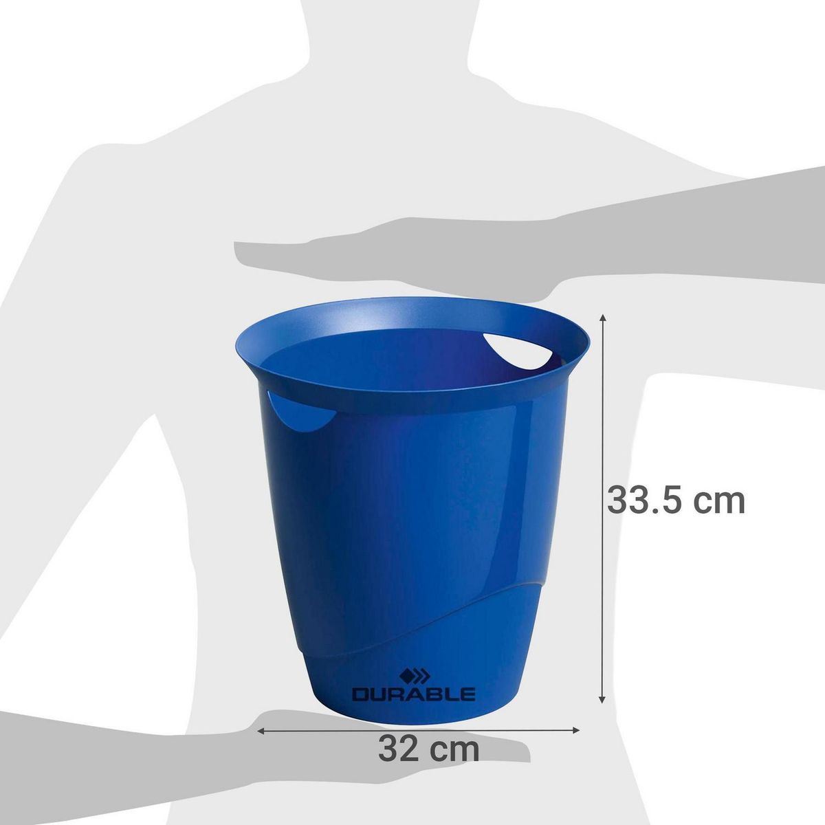 DURABLE - Papelero 16 Litros Plástico Azul