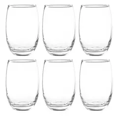 JUST HOME COLLECTION - Display 6 vasos de vidrio 460 ml transparente