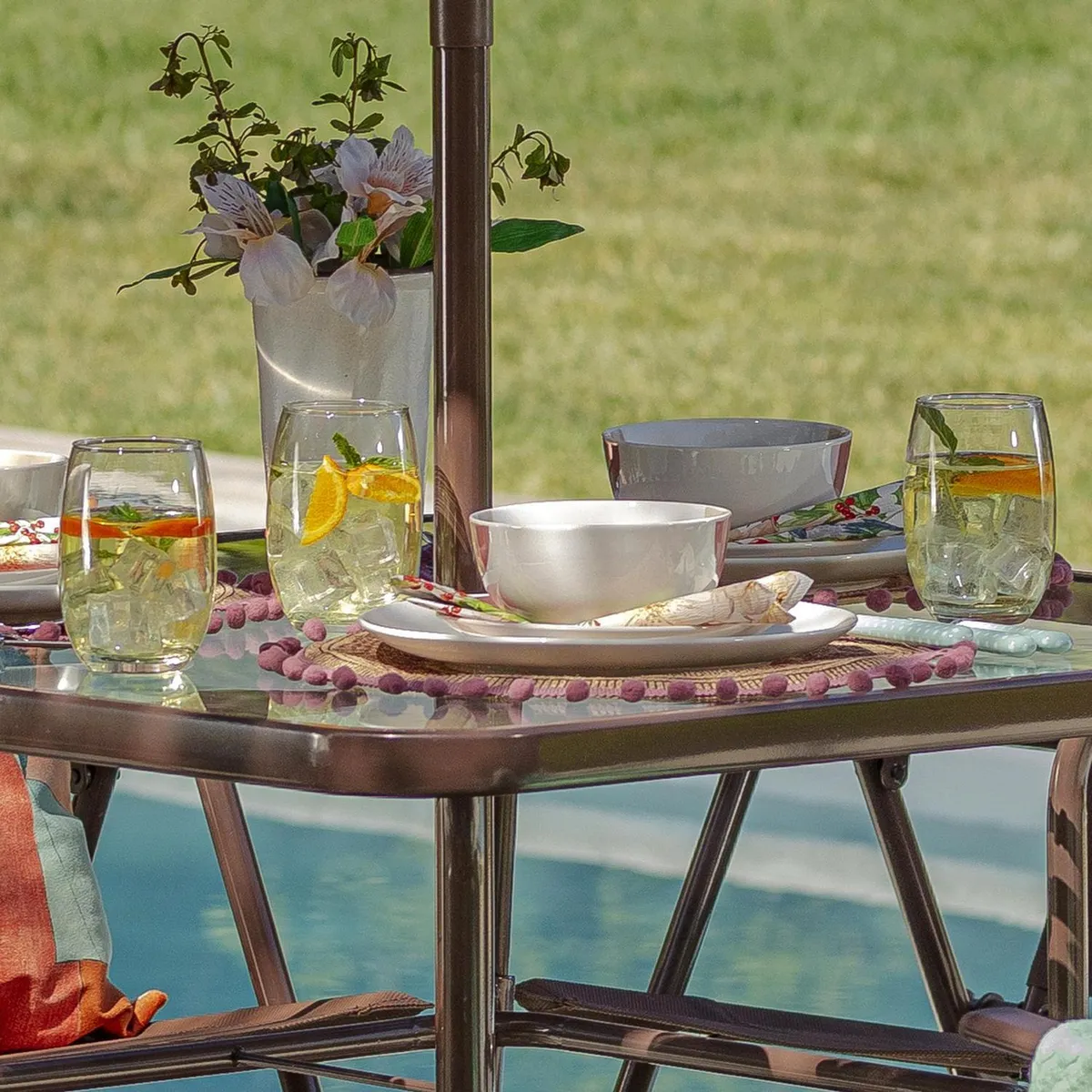 JUST HOME COLLECTION - Set 6 Vasos Bajo de Vidrio 460 ml Transparente