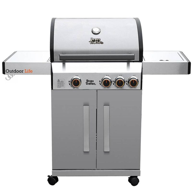 URSUS TROTTER - Parrilla a gas 3 quemadores griller led inoxidable