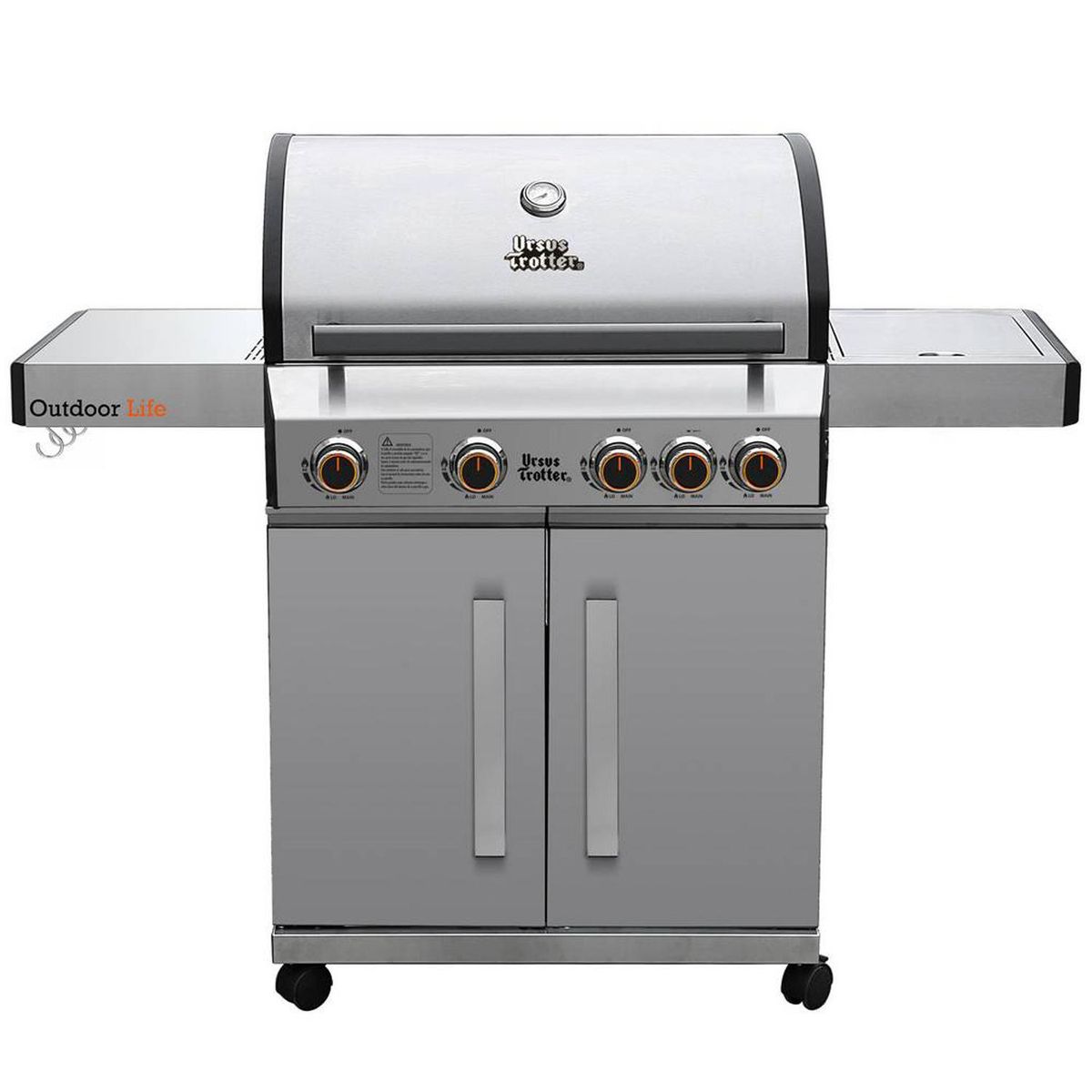 URSUS TROTTER - Parrilla a gas 4 quemadores griller led inoxidable