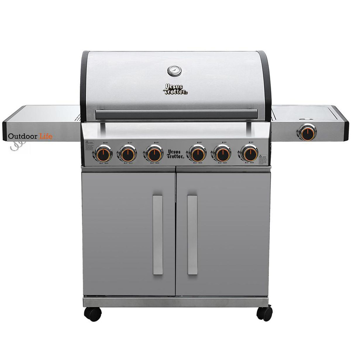 URSUS TROTTER - Parrilla a gas 6 quemadores griller led inoxidable