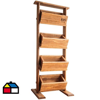 Huerto madera vertical armable 123x50x40 cm