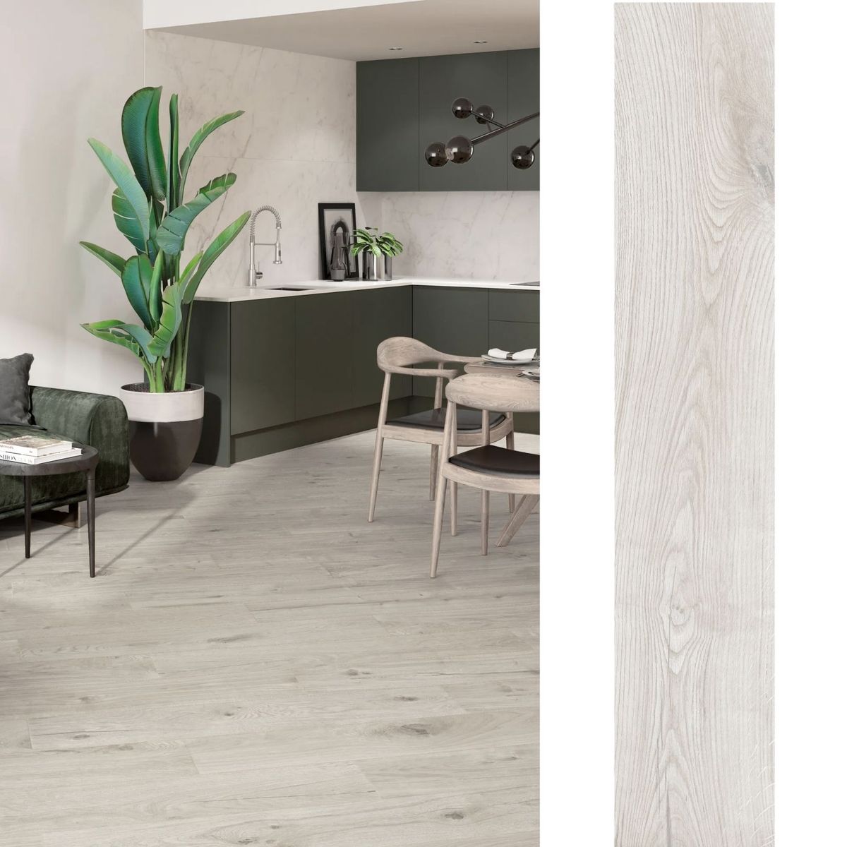 ARGENTA - Porcelanato 23x120 cm Oland Blanco 1.38 m2