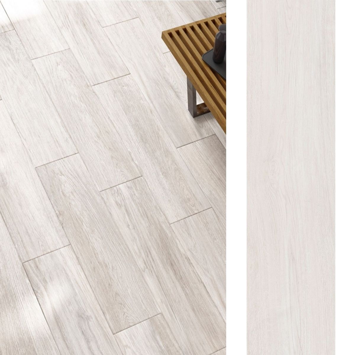 ARGENTA - Porcelanato 22.5x90 cm Landes Blanco 1.21 m2