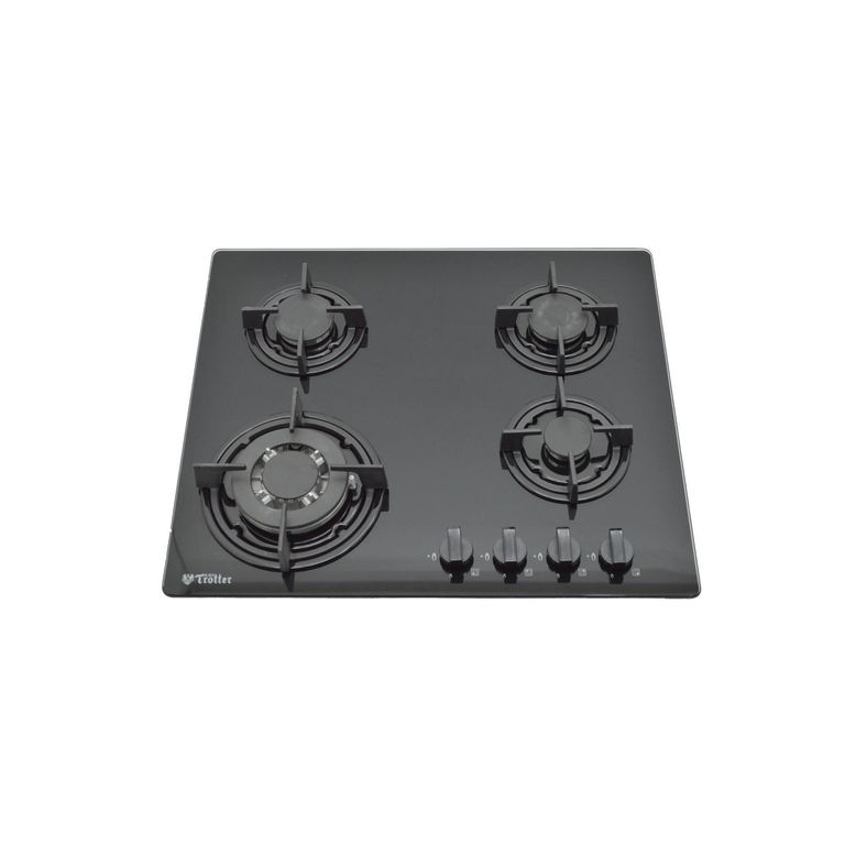 Encimera Gas Natural 4 Platos Negro AT-XN GLASS KASSEL FF-IT GN