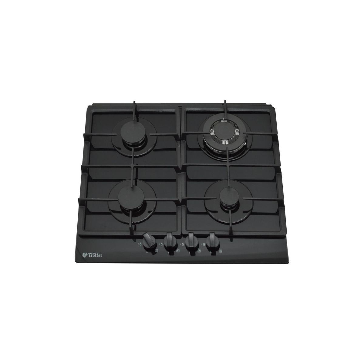 ALBIN TROTTER - Encimera Gas Natural 4 Platos Negro AT-XN GLASS KASSEL FFT