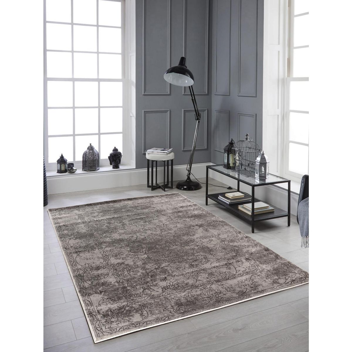AR DESIGN - Alfombra Antika grey 120x170 cm