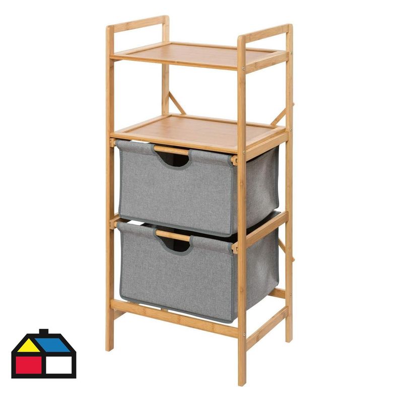 IMPORTADORA USA - Estante Madera 2 Nivel(es) 44x96x35 cm Café