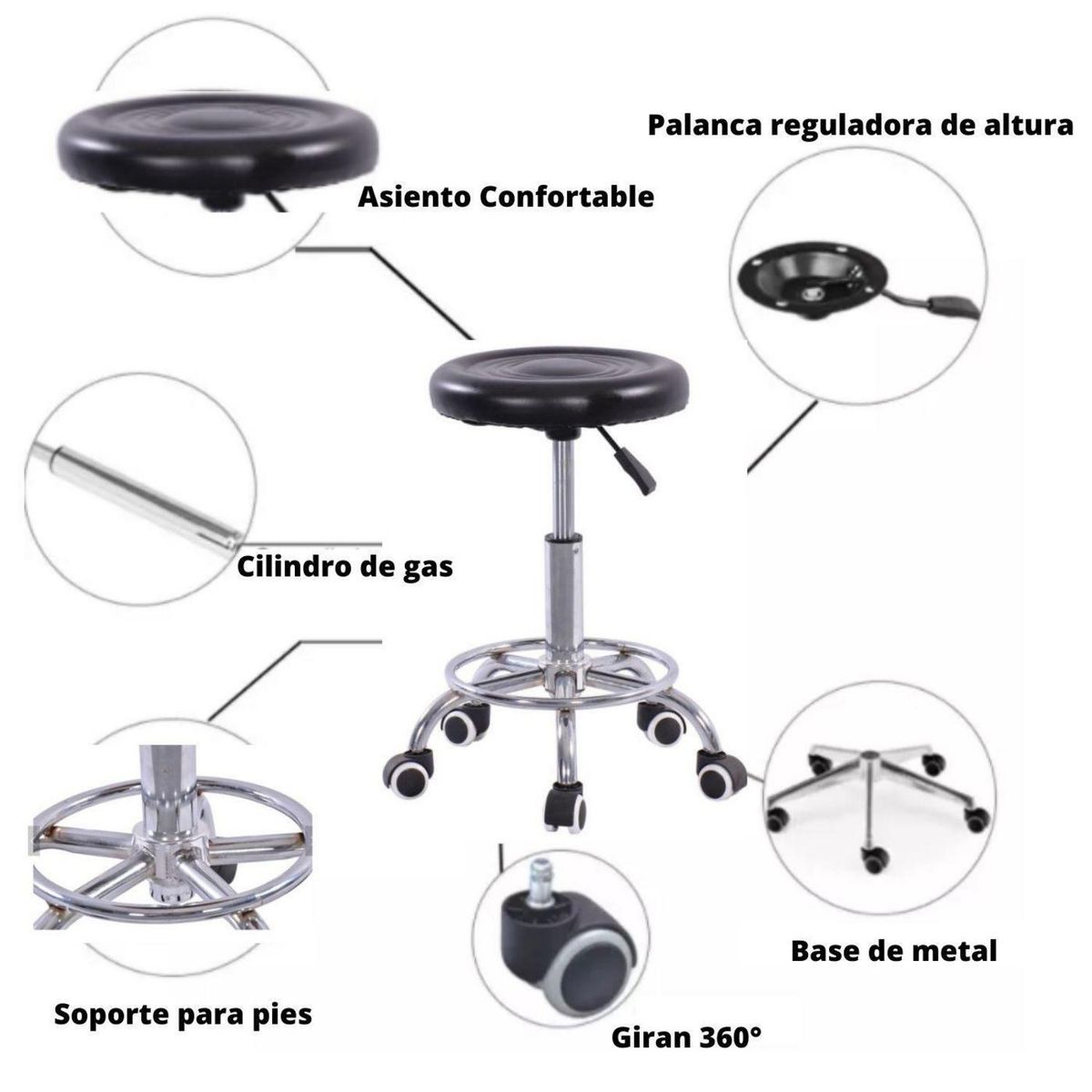 PORTAL CENTER - Piso Clinico Negro 40x30x30 cm