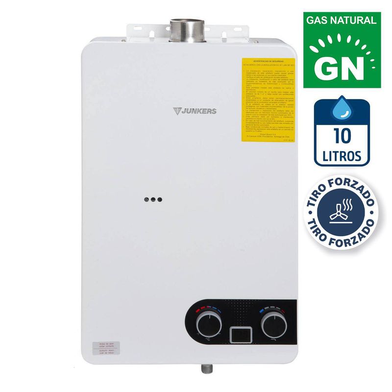 JUNKERS - Calefont Gas Natural 10 Litros Tiro Forzado Microturbina
