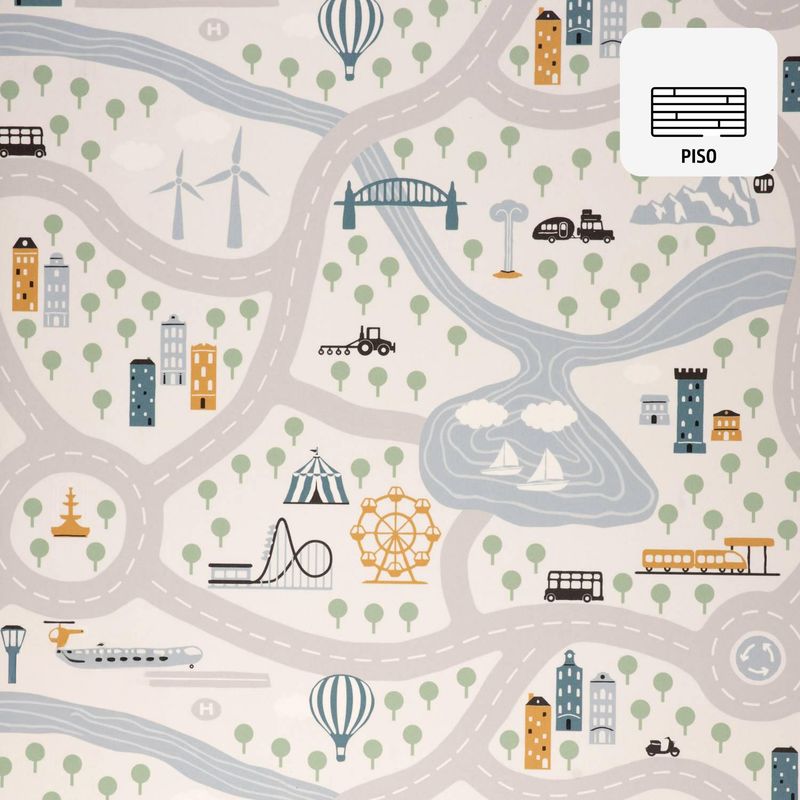 DIB - Piso en Rollo Kids 200x3000 cm Gris
