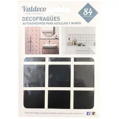 VALDECO - DECOFRAGÜES autoadhesivos azulejos Negro