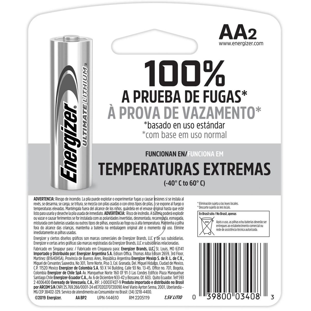 ENERGIZER - Pilas Ultimate Lithium AAx2