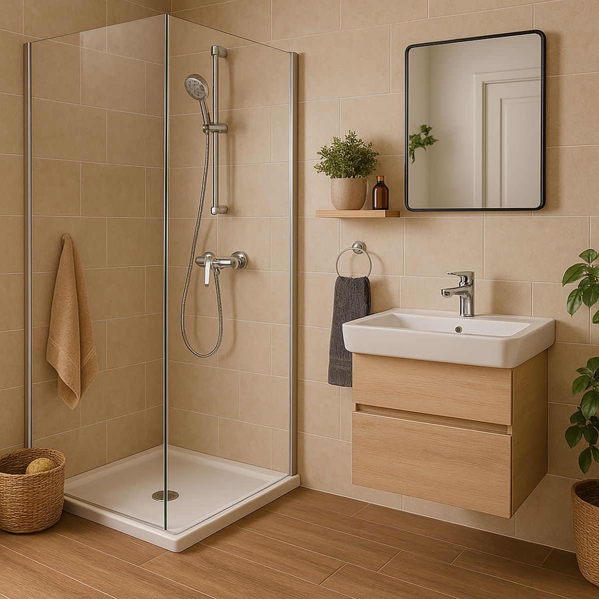 TEKA - Combo Kit de Grifo Lavamanos + Grifo Baño/Ducha y Barra Ducha, Cromado